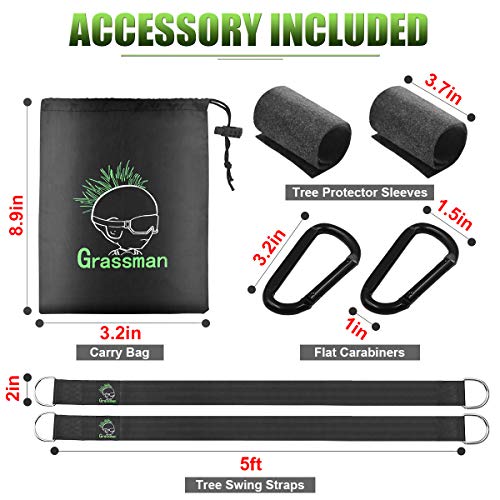 Tree Swing Straps, Portable Tree Swing Straps Hanging Kit Holds up 2800lbs, High-Strengthened Nylon Swing Hangers for Trees with Two Safer Flat Carabiners
