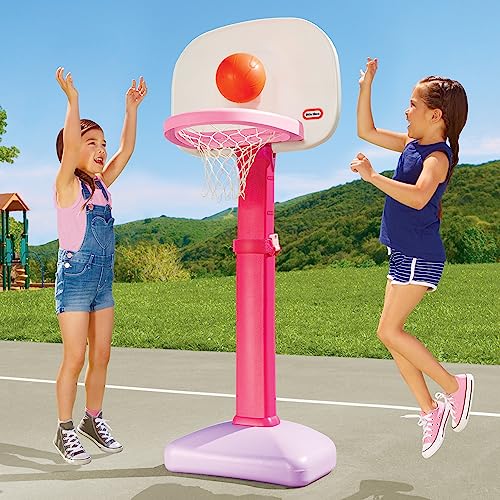 Little Tikes TotSports Easy Score Basketball Set for Kids - Basketball Hoop for Toddlers 1-3 Years - Indoor & Outdoor Basketball Court Game, Toddler Sports Activity Center, Pink