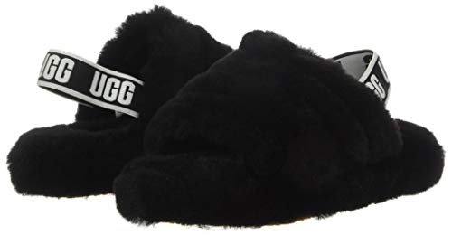 UGG Baby Fluff Yeah Slide Slipper, Black, 2-3 Infant