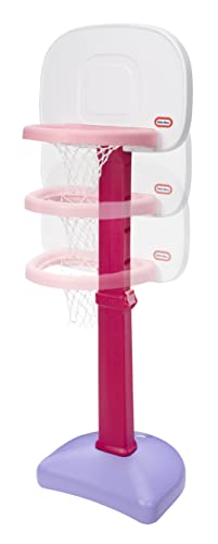 Little Tikes TotSports Easy Score Basketball Set for Kids - Basketball Hoop for Toddlers 1-3 Years - Indoor & Outdoor Basketball Court Game, Toddler Sports Activity Center, Pink