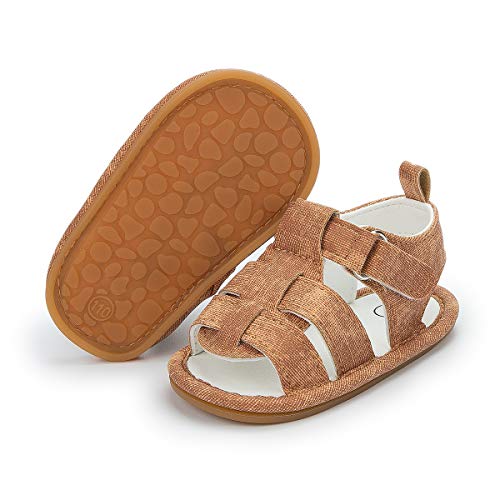 KIDSUN Infant Baby Girls Sandals Elastic Back Strap Flats Slippers Soft Shoes Toddles Boys Faux Fur Slides Shoes First Walker House Shoes