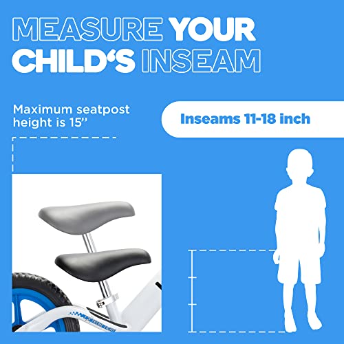 Blue (4LBS) Aluminum Balance Bike for Kids and Toddlers - 12" No Pedal Sport Training Bicycle for Children Ages 3,4,5