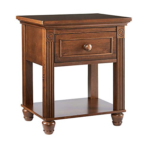 Montana Collection Natural Hardwood Nightstand End Table Combo | Lasting Quality & Design | Kiln-dried & Hand-Crafted Construction, Brown Sugar
