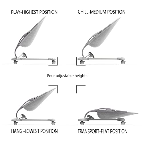 Baby-Bouncer-Seat-for-Infants: Portable Bouncer for Babies 0-6 Monthsï¼Infant Bouncers & Rockersï¼ Baby Rocker for Infants with Removable Wheels: Adjustable Multi Position Infant Bouncer Seat