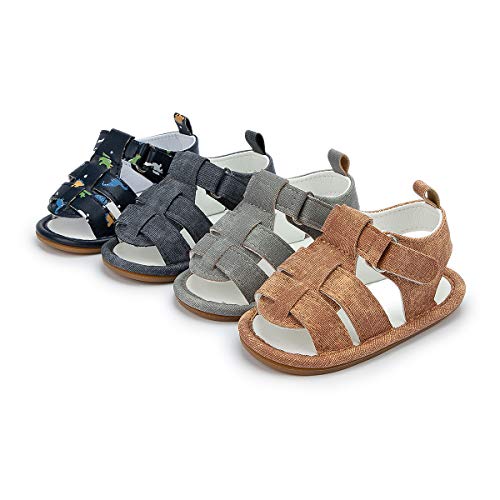 KIDSUN Infant Baby Girls Sandals Elastic Back Strap Flats Slippers Soft Shoes Toddles Boys Faux Fur Slides Shoes First Walker House Shoes