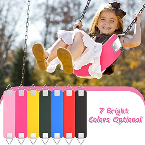 AGPTEK Swing Seat, 30.4 x 6 x 0.27 Inch Yard Swing for Kids & Adults with Metal Triangle Ring -- Yellow (300KG /660LB Weight Limit)