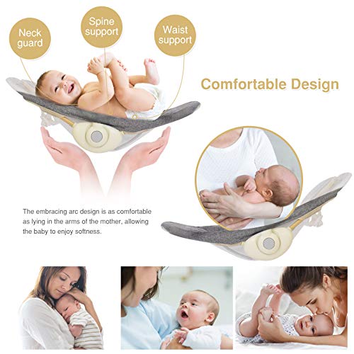 AiBeeYou Baby Swings for Infants, Baby Swing with 6 Motions,Infant Swing with Music,Sounds and Timing Function, Baby Rocker with 2 Toys, Plsuh Seat & Soft Head Support, Machine Washable Fabric (Grey)