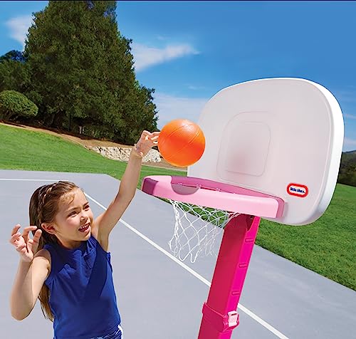 Little Tikes TotSports Easy Score Basketball Set for Kids - Basketball Hoop for Toddlers 1-3 Years - Indoor & Outdoor Basketball Court Game, Toddler Sports Activity Center, Pink