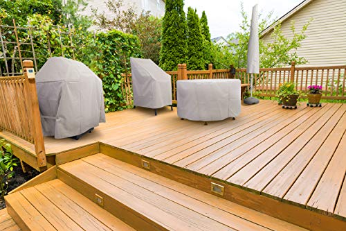 Modern Leisure 2922 Chalet Two Seater Patio Canopy Swing Cover (87 L x 64 D x 66 H inches) Water-Resistant, Khaki/Fossil