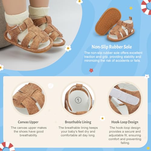KIDSUN Infant Baby Girls Sandals Elastic Back Strap Flats Slippers Soft Shoes Toddles Boys Faux Fur Slides Shoes First Walker House Shoes