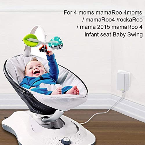 AlloverPower 12V 3A AC Adapter Power Cord Charger for 4moms mamaroo 2/4, mamaroo 2015 Infant Seat Bouncer, Rockaroo Baby Swing Charging Plug Replacement (6.3Ft Length)