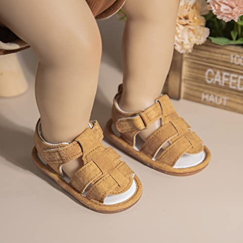 KIDSUN Infant Baby Girls Sandals Elastic Back Strap Flats Slippers Soft Shoes Toddles Boys Faux Fur Slides Shoes First Walker House Shoes