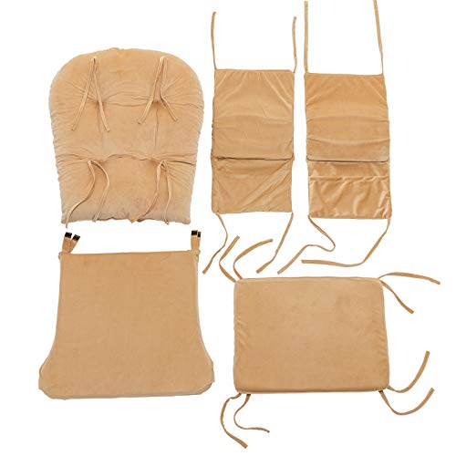 Paddie Glider Rocking Chair Replacement Cushions Velvet Washable for Chairs & Ottoman Beige