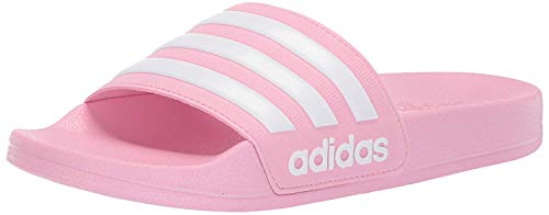 adidas Kids' adilette Shower Sandal, true pink/white/true pink, 4 M US Big Kid