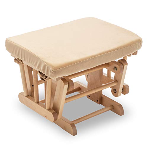 Paddie Glider Rocking Chair Replacement Cushions Velvet Washable for Chairs & Ottoman Beige