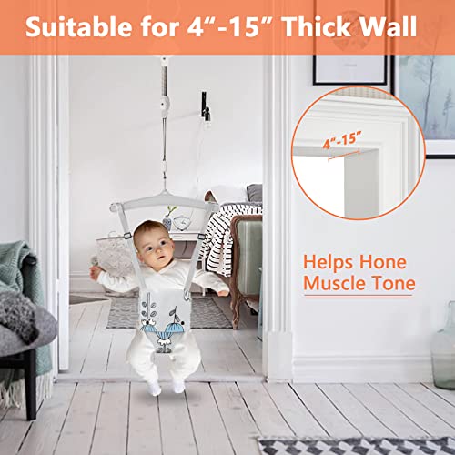 Baby Door Jumper Great for Baby Exerciser, Comfortable Johnny Jumper w Seat and Durable Doorway Jumper for Baby Bounce Jumper, Portable and Easy to Install