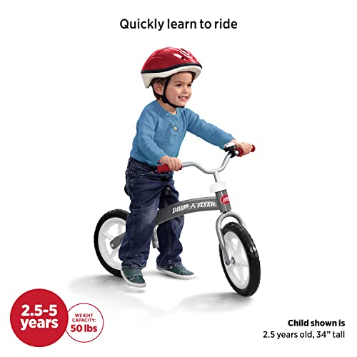 Radio Flyer Balance Bike Glide and Go, Gray