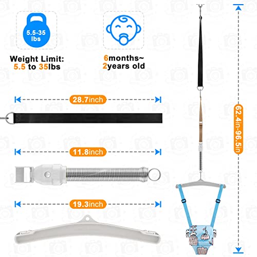 Baby Jumper Swing with Ceiling Hook for Infant Jumping, Baby Jumper Doorway with Adjustable Chain for Indoor Baby Swing
