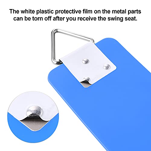 AGPTEK Swing Seat, 30.4 x 6 x 0.27 Inch Yard Swing for Kids & Adults with Metal Triangle Ring - Blue(300KG /660LB Weight Limit)