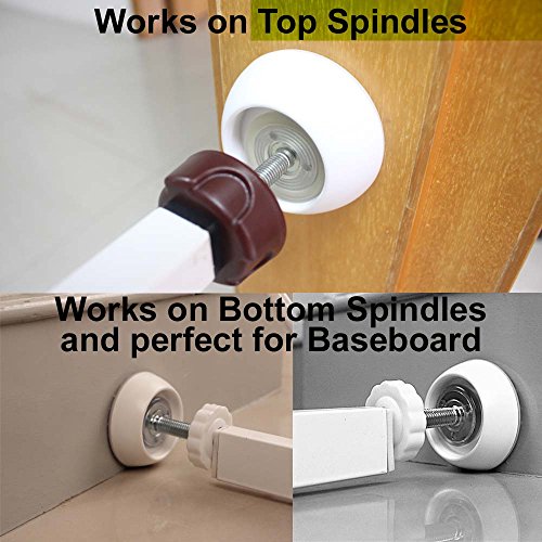 4 Pack Baby Gates Wall Cups, Safety Wall Bumpers Guard Fit for Bottom of Gates, Doorway, Stairs, Baseboard, Work with Dog Pet Child Kid Pressure Mounted Gates