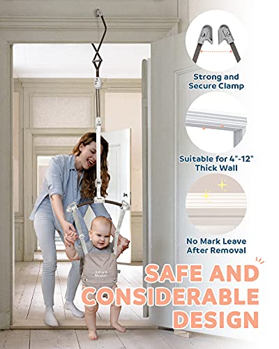 Infant Master Baby Doorway Jumpers, Sturdy Johnny Jumper w/ Adjustable 10.8"-23.6" inches Strap, Soft Baby Johnny Bouncer w/ Seat Bag, Ideal Gift for Infant, Portable and Easy to Use, Grey â¦