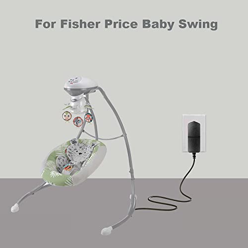 6V Baby Swing Power Cord for Fisher-Price Cradle Swing, Rainforest Cradle Swing, Butterfly Ocean Wonders Power Supply
