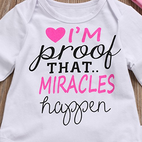 4 pcs Baby Girls Pants Set Newborn Infant Toddler Letter Romper Arrow Heart Pants Hats Headband Clothes (Pink 01, Newborn)