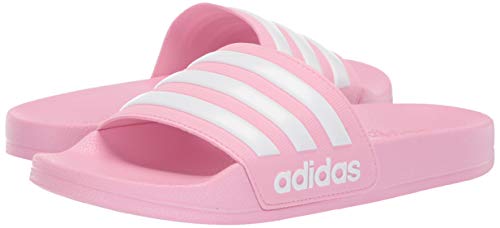 adidas Kids' adilette Shower Sandal, true pink/white/true pink, 4 M US Big Kid