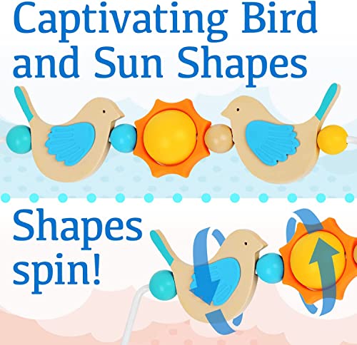 IMPRESA Wooden Toy Bar for Baby Bjorn Bouncer to Fascinate Your Child - Universal Toy Arch Intended for BabyBjorn Bouncers - Wooden Toys for Babies for Development of Motor Skills