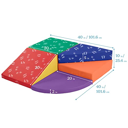 ECR4Kids SoftZone Tiny Twisting Foam Corner Climber - Indoor Active Play Structure for Toddlers and Kids - Soft Foam Play Set, Primary