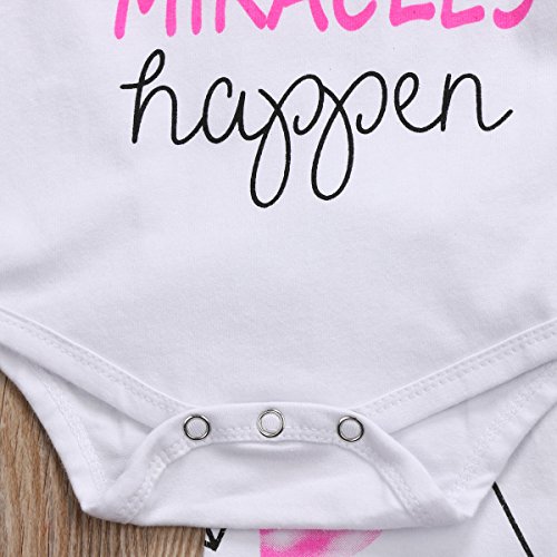 4 pcs Baby Girls Pants Set Newborn Infant Toddler Letter Romper Arrow Heart Pants Hats Headband Clothes (Pink 01, Newborn)