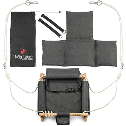 Canvas Hanging Baby Swing - Easy Hang Toddler Swing - Comfortable Indoor Baby Swing for Your Littles - Best Canvas Baby Swings for Infants to Toddler - Canvas Baby Swing