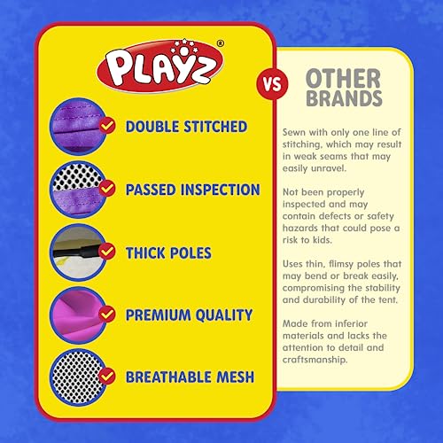 Playz 5-Piece Kids Play Tents Crawl Tunnels and Ball Pit Popup Bounce Playhouse Tent with Basketball Hoop for Indoor and Outdoor Use with Red Carrying Case