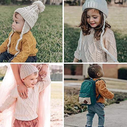 Curipeer Baby Boys Girls Sweaters Toddler Fleece Thicken Cable Knit Pullover Jumpers 3-6 Months