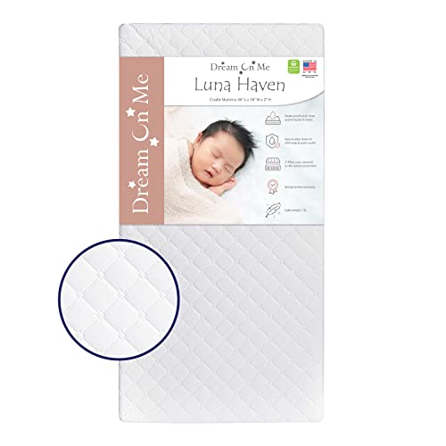 Dream On Me Luna| Haven| Waterproof| 2 Foam Cradle Mattress