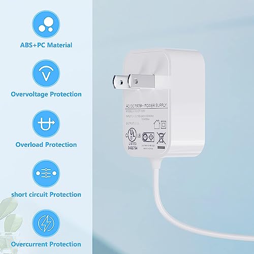 6V AC Adapter Baby Swing Charger for Fisher Price Cradle Swing/Rainforest Cradle /Butterfly Ocean Wonders (Don't fit w/Rock & Play or Smart Connect Soother); Replacement Fisher Price Swing Power Cord