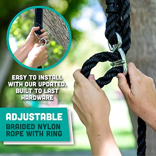 Tree Swing Rope Swing Disc - with Leg Safety Protector & 1" Heavy Duty Rope, Red