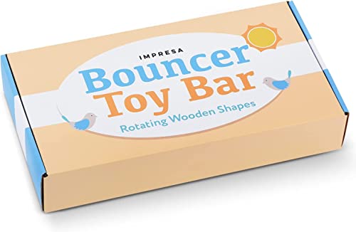 IMPRESA Wooden Toy Bar for Baby Bjorn Bouncer to Fascinate Your Child - Universal Toy Arch Intended for BabyBjorn Bouncers - Wooden Toys for Babies for Development of Motor Skills