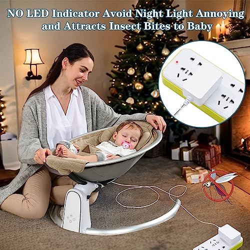 DuetSoothe Power Cord for Graco Simple Sway,DuoGlider,Glider LX/Elite/Premier/Petite LX,DuetConnect LX,Sweetpeace,DuetSoothe,Nova Baby Swing Adapter Replacement 5V Charger Cord,10FT Power Cable,White