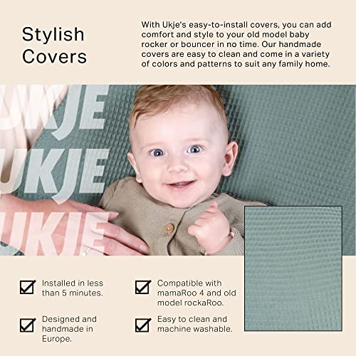 UKJE Liner Baby Rocker Cover - Compatible with Old Model Before 2022 4moms MamaRoo 4 - Baby Swing Cover - Bouncer Cover - Compatible Cover Over The 4moms Mamaroo 4 Swing Bouncer - Jade