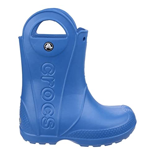 Crocs Kids' Handle It Rain Boots, Easy On for Toddlers, Boys, Girls, Lightweight and Waterproof, Cerulean Blue, 8 M US Toddler