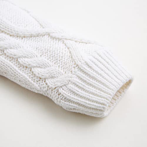 Curipeer Baby Boys Girls Sweaters Toddler Fleece Thicken Cable Knit Pullover Jumpers 3-6 Months