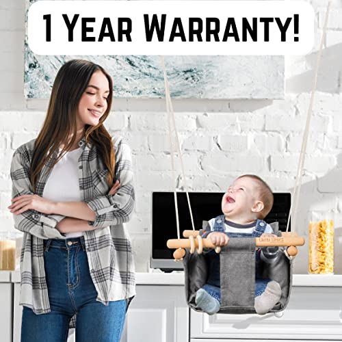 Canvas Hanging Baby Swing - Easy Hang Toddler Swing - Comfortable Indoor Baby Swing for Your Littles - Best Canvas Baby Swings for Infants to Toddler - Canvas Baby Swing