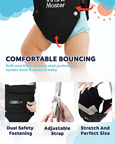 Infant Master Baby Doorway Jumpers, Sturdy Johnny Jumper Adjustable 10.8"-23.6" Strap, Soft Baby Johnny Bouncer w/ Seat Bag, Protable Doorway Jumper and Boucer for Baby, Ideal Gift for Infant