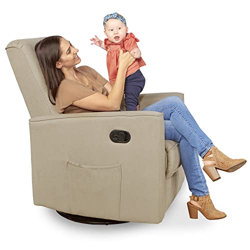 Evolur Raleigh Basic Glider |Recliner| Rocker, Fawn