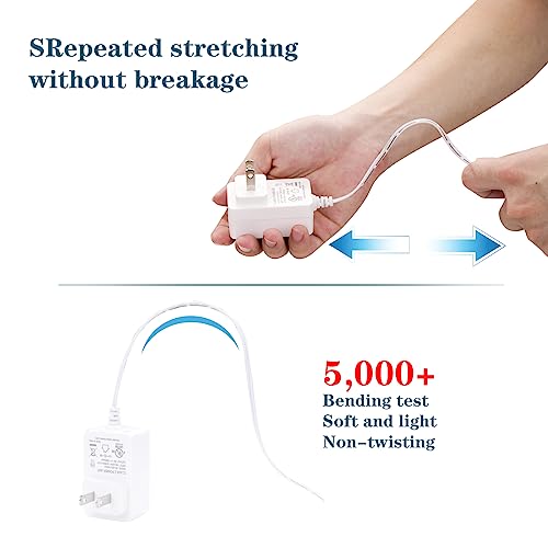 DuetSoothe Power Cord for Graco Simple Sway,DuoGlider,Glider LX/Elite/Premier/Petite LX,DuetConnect LX,Sweetpeace,DuetSoothe,Nova Baby Swing Adapter Replacement 5V Charger Cord,10FT Power Cable,White