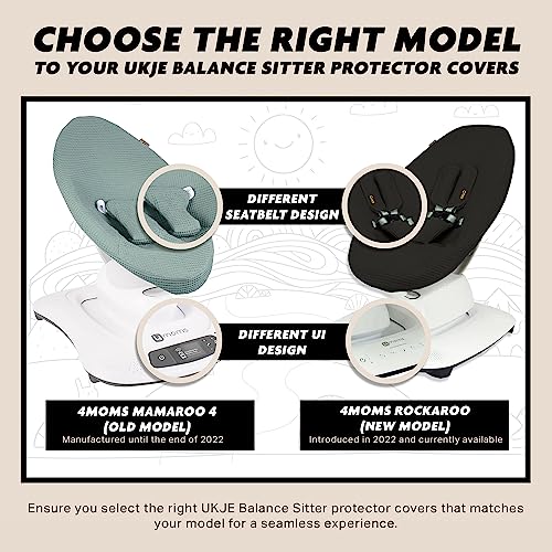 UKJE Liner Baby Rocker Cover - Compatible with Old Model Before 2022 4moms MamaRoo 4 - Baby Swing Cover - Bouncer Cover - Compatible Cover Over The 4moms Mamaroo 4 Swing Bouncer - Jade