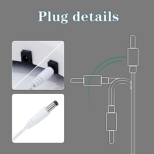 DuetSoothe Power Cord for Graco Simple Sway,DuoGlider,Glider LX/Elite/Premier/Petite LX,DuetConnect LX,Sweetpeace,DuetSoothe,Nova Baby Swing Adapter Replacement 5V Charger Cord,10FT Power Cable,White