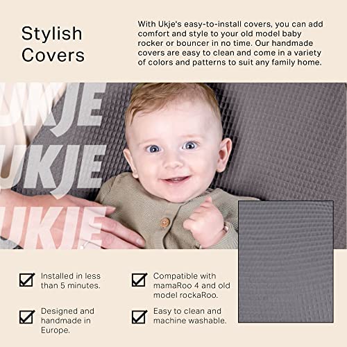 UKJE | Cover for Old Model 4moms mamaRoo 4 Baby Swing & Old Model rockaRoo | Grey | Handmade in Europe | Compatible with mamaRoo Swing, 4 Mom mamaRoo Baby Swing, mamaRoo Cover for Baby Rocker