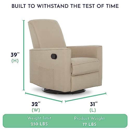 Evolur Raleigh Basic Glider |Recliner| Rocker, Fawn